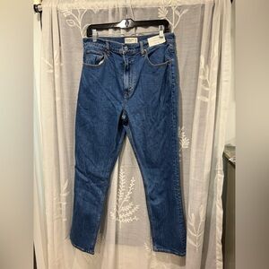 Abercrombie and fitch ultra high rise slim straight jeans 12s